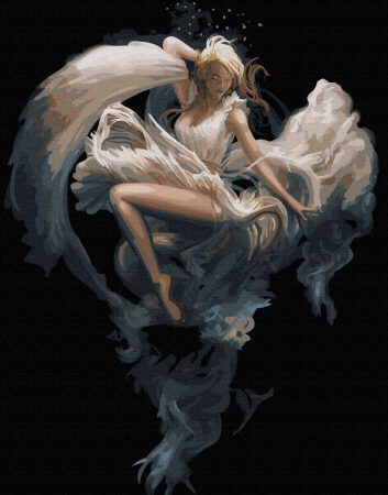 Set pictura pe numere, cu sasiu, Frumusete transcedentala, 40x50 cm [0]