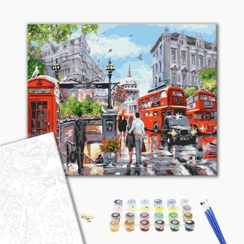 Set pictura pe numere, cu sasiu, Vara in Londra, 40x50 cm [1]