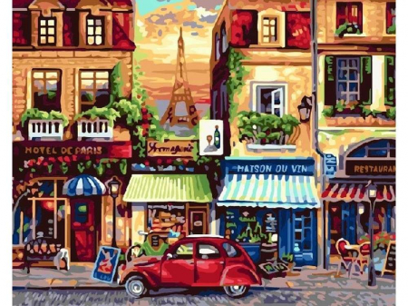 Set pictura pe numere, cu sasiu, Langa Paris, 40x50 cm [0]