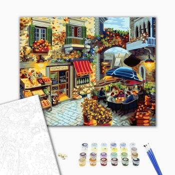 Set pictura pe numere, cu sasiu, Restaurant de familie, 40x50 cm [1]