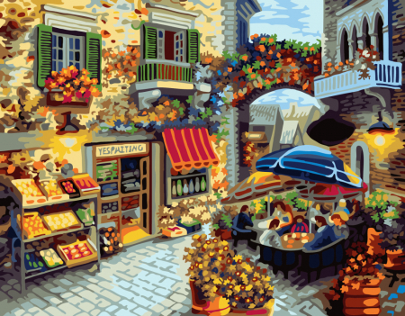 Set pictura pe numere, cu sasiu, Restaurant de familie, 40x50 cm [0]