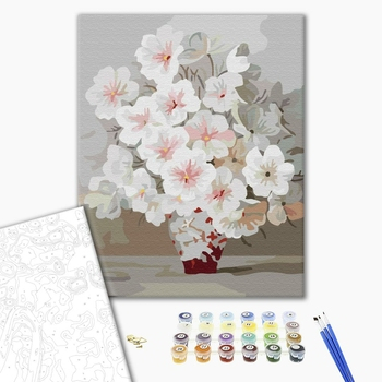 Set pictura pe numere, cu sasiu, Flori de primavara, 40x50 cm [1]