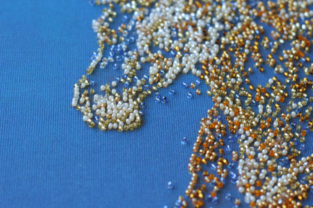 Set broderie cu margele cusute, Aur, 11 culori [3]