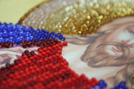 Set broderie cu margele cusute, Domnul nostru, 14 culori, 19x25 cm [3]