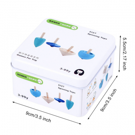 Set 4 titirezi din lemn in cutie metalica [1]