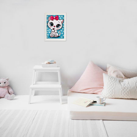 Goblen cu diamante, Pisicuta Dragalasa, 20x30 cm [4]