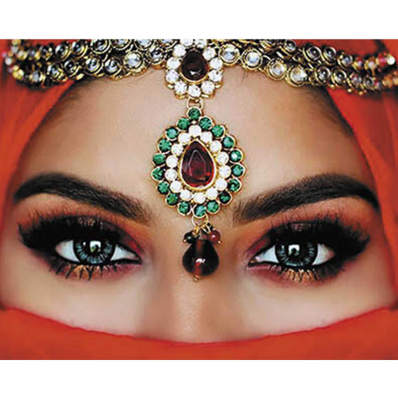 Set goblen cu diamante, cu sasiu, Ochii orientului, 40x50 cm [0]