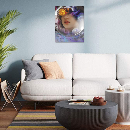 Set goblen cu diamante, cu sasiu, Visand la univers, 40x50 cm [4]