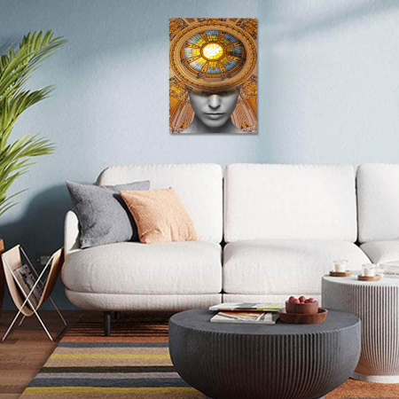 Set goblen cu diamante, cu sasiu, Amintirea unui dom, 50x65 cm [2]