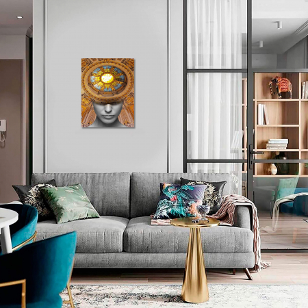 Set goblen cu diamante, cu sasiu, Amintirea unui dom, 50x65 cm [3]