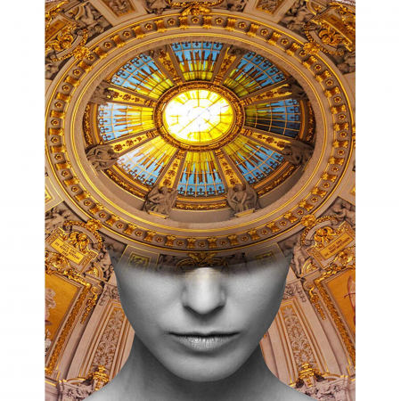 Set goblen cu diamante, cu sasiu, Amintirea unui dom, 50x65 cm [0]