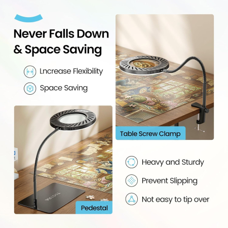 Lupa LED x10, cu picior flexibil si 10 intensitati de lumina [5]