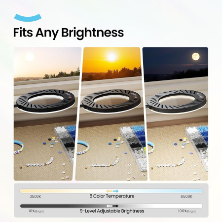 Lupa LED x10, cu picior flexibil si 10 intensitati de lumina [2]