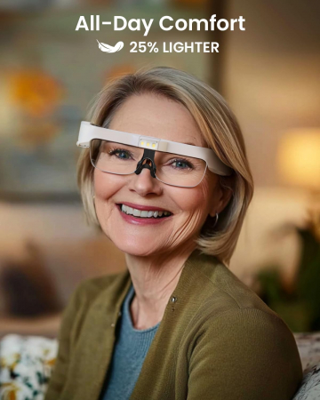 Lupa tip ochelari, din plastic, cu LED, reincarcabila, 5 lentile [3]