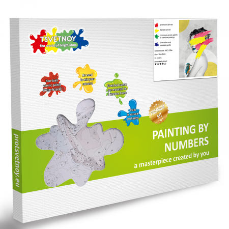 Set pictura pe numere, cu sasiu, Abstract, 30x40 cm [4]