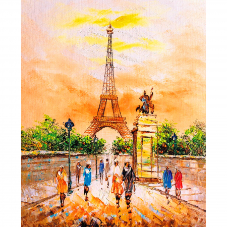 Set pictura pe numere, cu sasiu, Turnul Eiffel 40x50 cm [0]