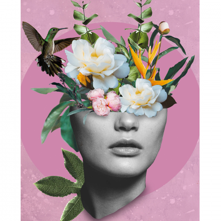 Set pictura pe numere, cu sasiu, Vis cu flori, 40x50 cm [0]