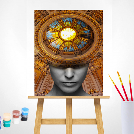 Set pictura pe numere, cu sasiu, Amintirea unui dom, 40x50 cm [1]