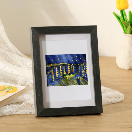 Mini set 12 goblenuri cu diamante, fara sasiu, Opere celebre, 18x15 cm [8]