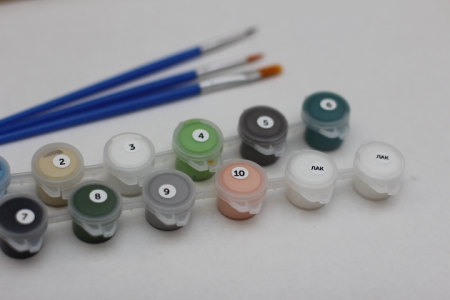 Set pictura pe numere, cu sasiu, Fata cu iepure, 40x50 cm [2]