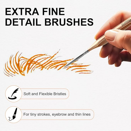 Pensula Nicpro cu varf rotund pentru detalii fine 10/0 [4]