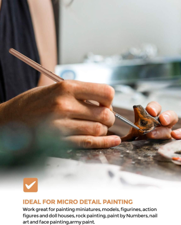 Pensula Nicpro cu varf rotund pentru detalii fine 3/0 [3]