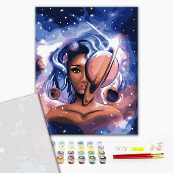 Set pictura pe numere premium, cu sasiu, Miss Univers, 40x50 cm [1]