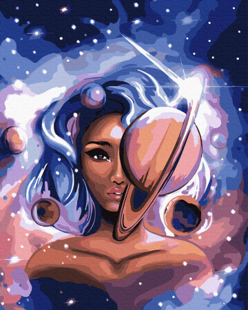 Set pictura pe numere premium, cu sasiu, Miss Univers, 40x50 cm [0]