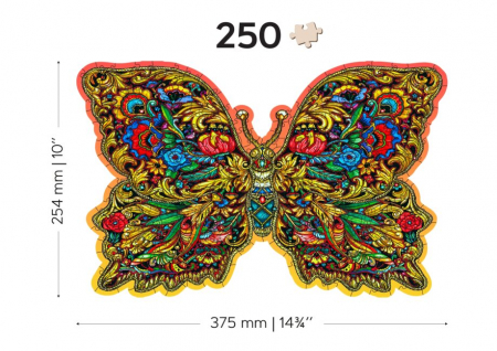 Puzzle 2D, din lemn, Aripi regale, 250 piese [3]