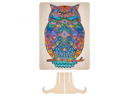 Puzzle 2D, din lemn, Bufnita, 130 piese [1]