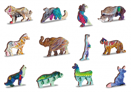 Puzzle 2D, din lemn, Lama mistica, 130 piese [4]