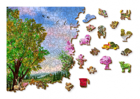 Puzzle 2D, din lemn, Casuta la tara, 1010 piese [7]
