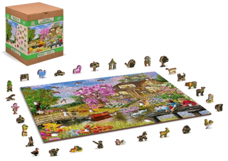 Puzzle 2D, din lemn, Casuta la tara, 1010 piese [3]
