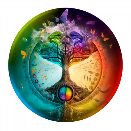 Puzzle 2D, din lemn, Copacul vietii, 250 piese [0]