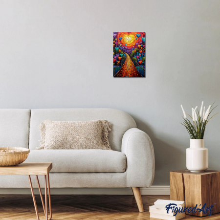 Puzzle 2D, din lemn, Drumul inimilor, 200 piese [4]