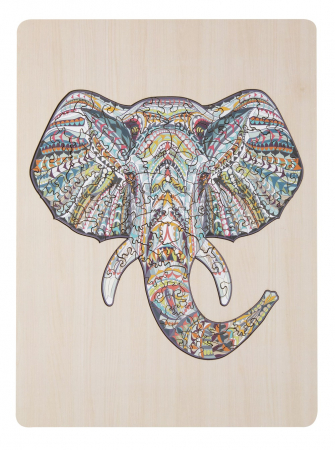 Puzzle 2D, din lemn, Elefant, 137 piese [0]