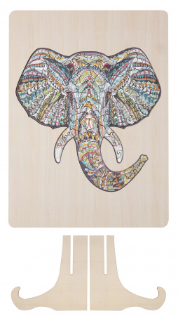 Puzzle 2D, din lemn, Elefant, 137 piese [2]