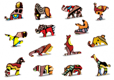Puzzle 2D, din lemn, Elefant magic, 250 piese [5]