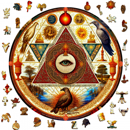 Puzzle 2D, din lemn, Ochiul universului, 500 piese [1]