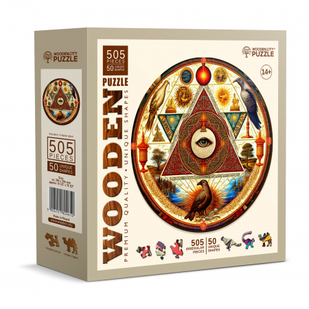 Puzzle 2D, din lemn, Ochiul universului, 500 piese [9]