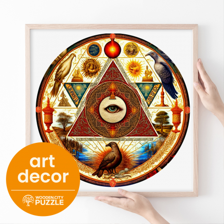 Puzzle 2D, din lemn, Ochiul universului, 500 piese [4]