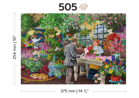 Puzzle 2D, din lemn, Florarie, 505 piese [2]