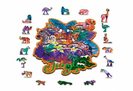 Puzzle 2D, din lemn, Jungla, 300 piese [7]