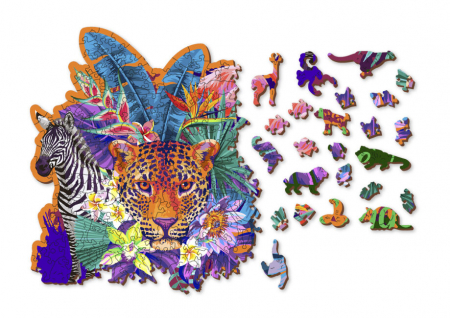 Puzzle 2D, din lemn, Jungla, 300 piese [3]