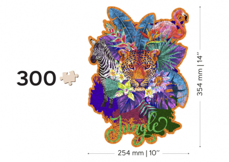 Puzzle 2D, din lemn, Jungla, 300 piese [4]