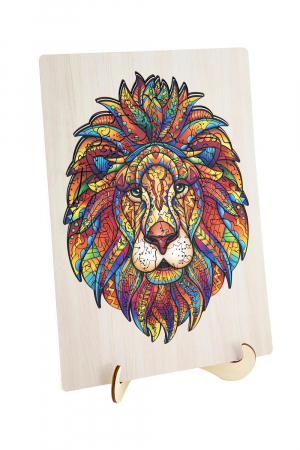 Puzzle 2D, din lemn, Leu, 145 piese [0]