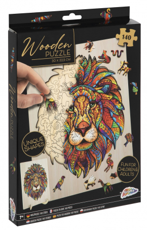 Puzzle 2D, din lemn, Leu, 145 piese [6]