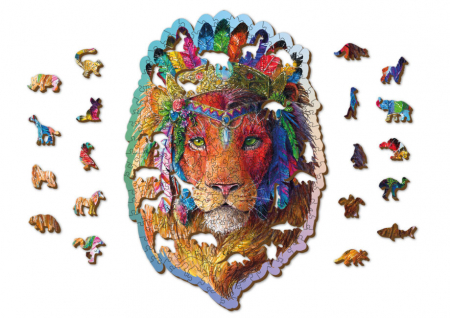 Puzzle 2D, din lemn, Leu mistic, 250 piese [2]