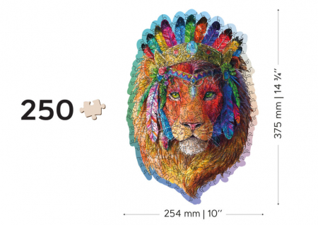 Puzzle 2D, din lemn, Leu mistic, 250 piese [4]