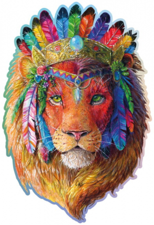 Puzzle 2D, din lemn, Leu mistic, 250 piese [0]